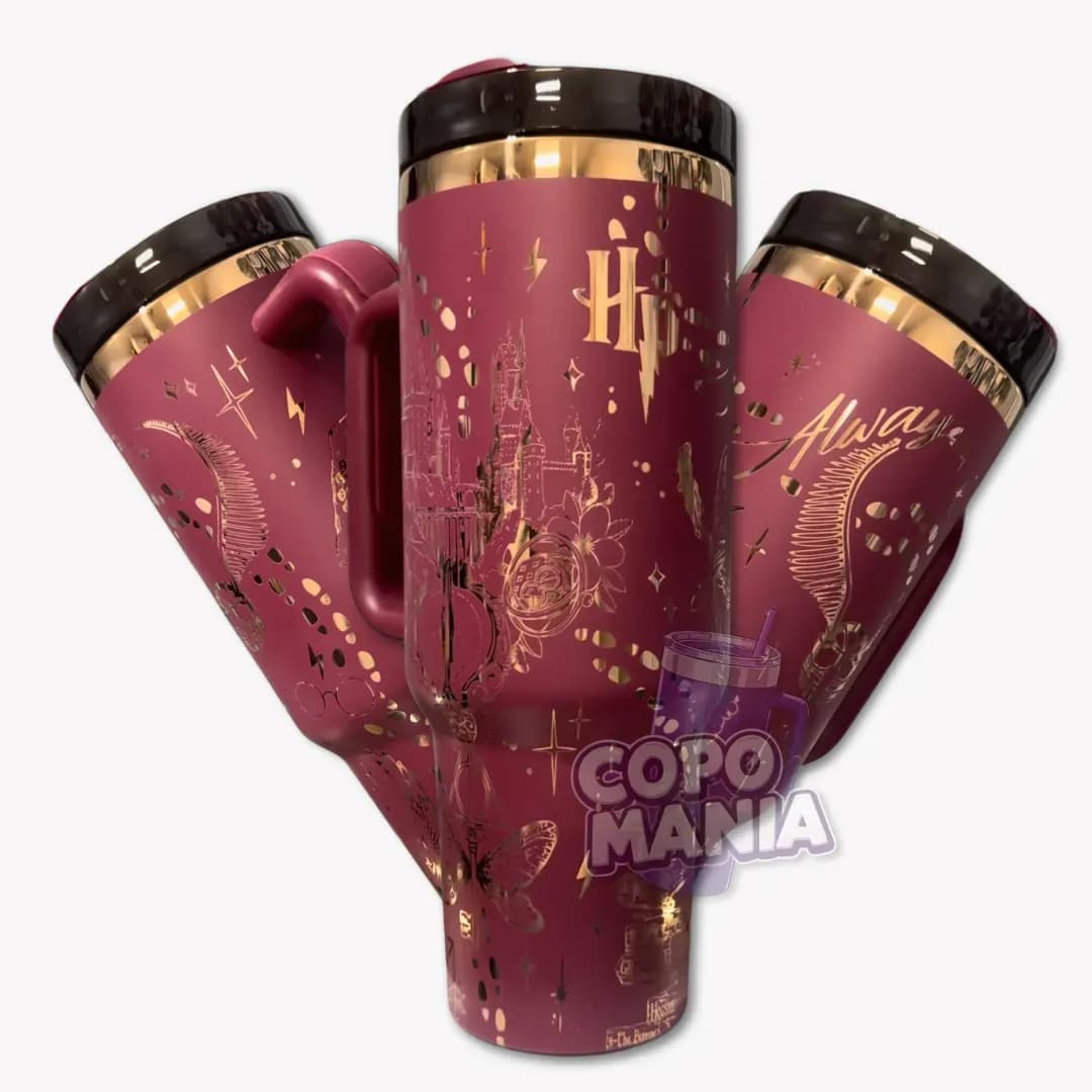 Copo Térmico 1L Harry Potter Oficial Vermelho + Brinde 