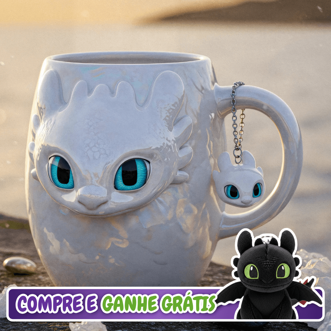 🤍 Caneca Fúria da Luz + Pingente Mini Fúria da Luz 500ml 