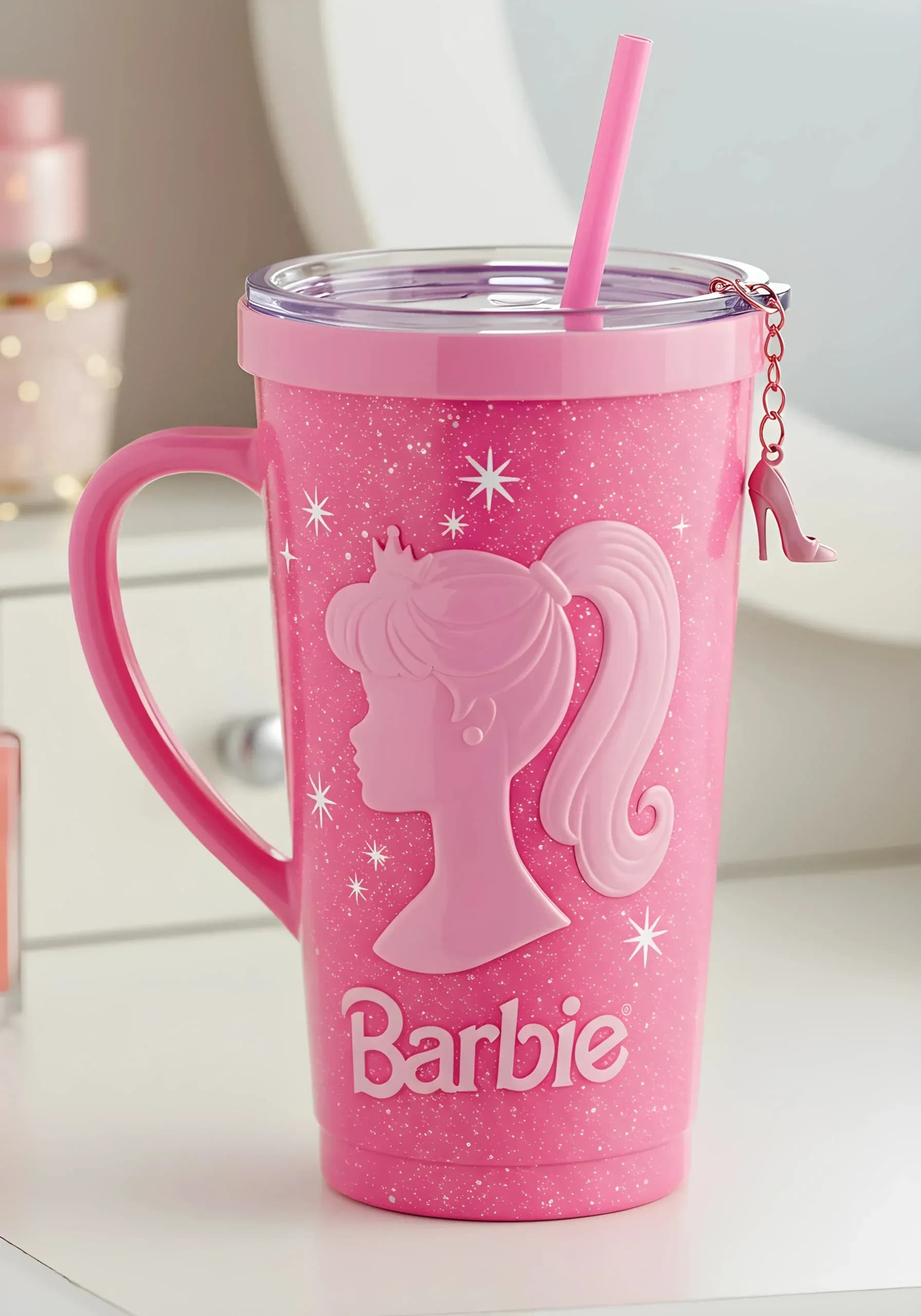 Copo Térmico + Pingente Barbie 1,15L 